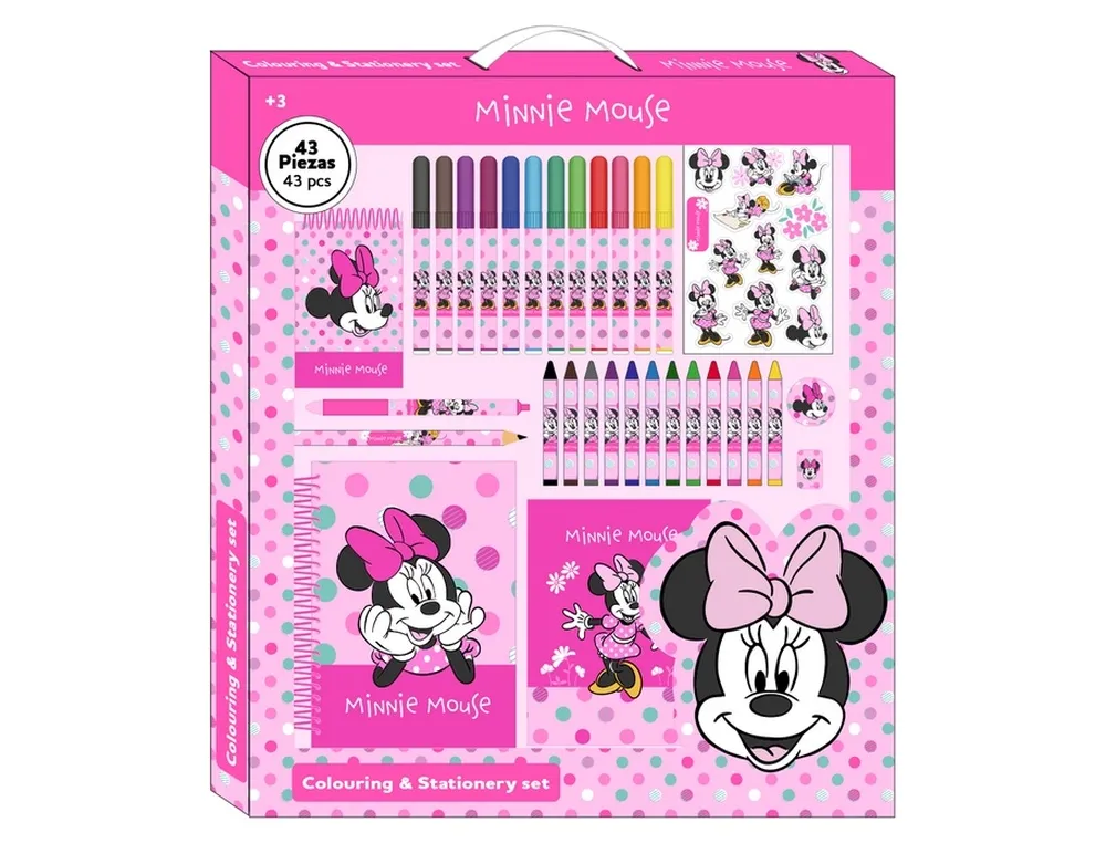 Set de actividades safta 43 piezas minnie mouse 470x540x35 mm