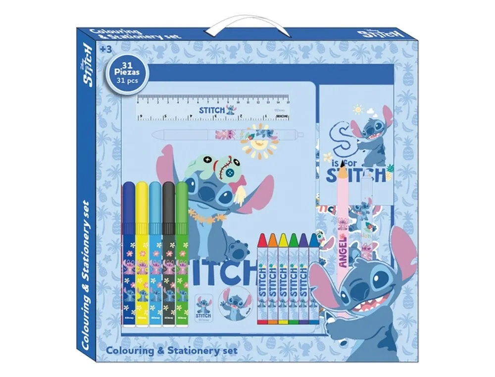 Set de actividades safta 31 piezas stitch 320x320x25 mm