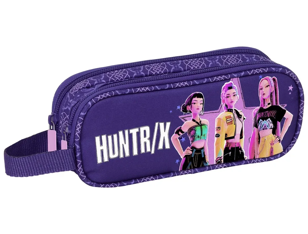 Estuche portatodo safta doble k-pop demon hunters fighters 80x210x60 mm